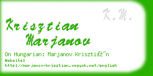 krisztian marjanov business card